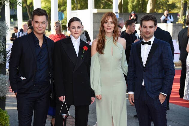 Louis Held, Lea van Acken, Maria Ehrich, Lucas Reiber German Film Award 2021 at the Palais am Funkturm Messe Berlin in Berlin on 01 10 2021