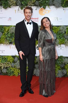 Daniel Donskoy with Mother Olga German Film Award 2021 at the Palais am Funkturm Messe Berlin in Berlin on 01 10 2021