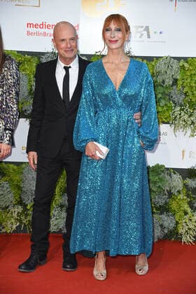 Andrea Sawatzki with husband Christian Berkel German Film Award 2021 at Palais am Funkturm Messe Berlin in Berlin on 01 10 2021
