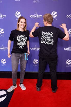 Hazel Brugger and her husband Thomas Spitzer at the ceremony of Der Deutsche Comedypreis 2021 on 1 10 2021 in Cologne Der Deutsche Comedypreis 2021 in Cologne