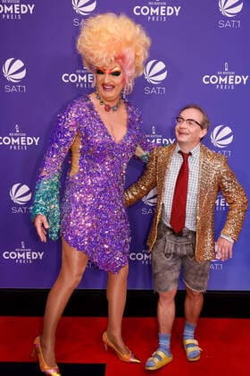 Olivia Jones and Wigald Boning at the award ceremony of The German Comedy Award 2021 on 1 10 2021 in Cologne German Comedy Award 2021 in Cologne