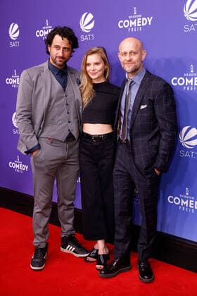 Serkan Kaya, Maike Jüttendonk and Jürgen Vogel at the award ceremony of Der Deutsche Comedypreis 2021 on 1 10 2021 in Cologne Deutscher Comedypreis 2021 in Köln