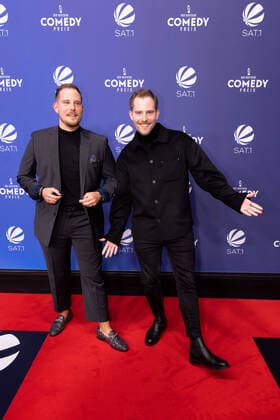 The twin brothers Benjamin and Dennis Wolter World Wide Living Room at the award ceremony of The German Comedy Award 2021 on 1 10 2021 in Cologne German Comedy Award 2021 in Cologne