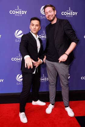 Özcan Cosar and Bastian Bielendorfer at the award ceremony of Der Deutsche Comedypreis 2021 on 1 10 2021 in Cologne German Comedy Award 2021 in Cologne