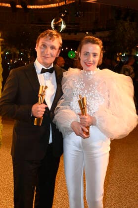 Oliver Masucci and Maren Eggert at the Aftershow Party after the 71 German Film Awards 2021 at the Palais am Funkturm at Messe Berlin Berlin, 01 10 2021 Foto:xF.xKernx xFuturexImage