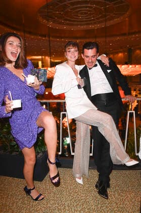 Caroline Hartig, Svenja Jung and Hannes Wegener at the Aftershow Party after the 71 German Film Awards 2021 at the Palais am Funkturm at Messe Berlin Berlin, 01 10 2021 Foto:xF.xKernx xFuturexImage