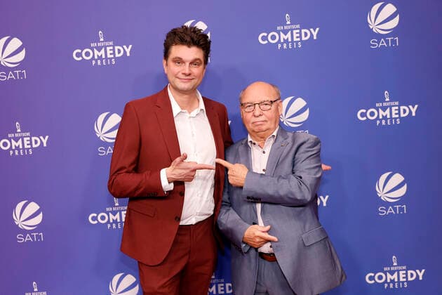Lutz van der Horst and Hans Joachim Heist at the award ceremony of the 25 German Comedy Award 2021 in Brainpool TV Studio Cologne, 01 10 2021 Foto:xC.xHardtx xFuturexImage