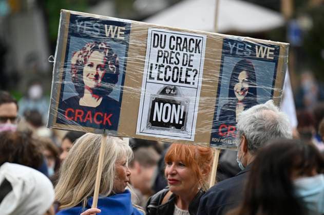 Gathering of the Associations of Residents of the 18th and 19th Arr. of Paris to fight against the shooting galleries and the abandonment of the consumers of Crack by the public authorities, in Paris on October 2, 2021.  JulienxMattiax xLexPictorium LePictorium_0253275