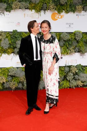 German Film Award 2021 Tom Schilling with girlfriend Annie Mosebach on the red carpet at the Lola German Film Award 2021 ceremony at the Palais am Funkturm at Messe Berlin Copyright: xEventpressxGolejewskix