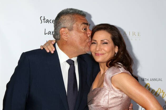 October 3, 2021, Brentwood, CA, USA: LOS ANGELES - OCT 3: George Lopez, Constance Marie at the George Lopez Foundation 14th Celebrity Golf Classic Pre-Party at the Baltaire Restaurant on October 3, 2021 in Brentwood, CA Brentwood USA - ZUMAb170 20211003_zap_b170_015 Copyright: xKayxBlakex