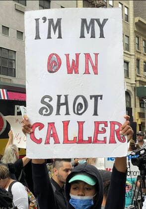 NEW YORK, NY - OCTOBER 4: View of the Teachers March Against Vaccine Mandate in New York City on October 4, 2021. Copyright: xx
