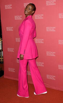 Waris Dirie arriving at the German Musical Theatre Award ceremony on 4 10 2021 in Hamburg The German Musical Theatre Award 2021 in Hamburg