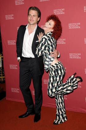 Alexander Klaws and Lucy Diakovska arriving at the German Musical Theatre Award ceremony on 4 10 2021 in Hamburg The German Musical Theatre Award 2021 in Hamburg