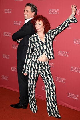 Alexander Klaws and Lucy Diakovska arriving at the German Musical Theatre Award ceremony on 4 10 2021 in Hamburg The German Musical Theatre Award 2021 in Hamburg