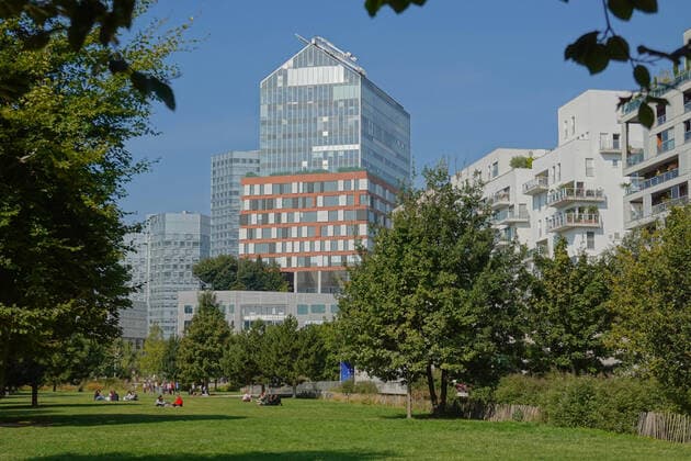 Architektur von Jean Nouvel Paris-Billancourt, Parc de Billancourt, Tour Horizons, Jean Nouvel 2011 *** Paris Billancourt, Parc de Billancourt, Tour Horizons, Jean Nouvel 2011