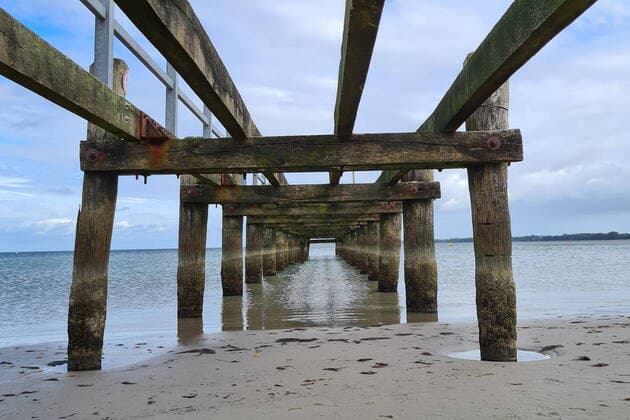 Lübeck Timmendorf theme photo vacation, Germany, Baltic Sea, 06 10 2021 An abandoned ship pier at the Baltic Sea, theme photo vacation, Germany, Baltic Sea Copyright: xAugstx xEibner-Pressefotox EP_jat