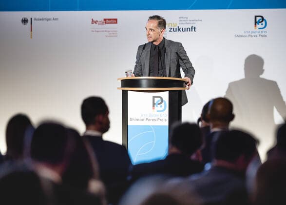 Federal Foreign Minister Heiko Maas, SPD, at the award ceremony for the Shimon Peres Prize at the Rotes Rathaus Berlin, 11 08 2021 Berlin Germany Copyright: xXanderxHeinl photothek.dex
