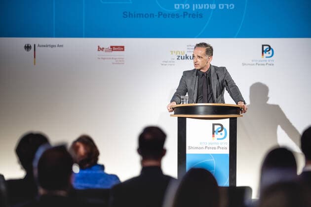 Federal Foreign Minister Heiko Maas, SPD, at the award ceremony for the Shimon Peres Prize at the Rotes Rathaus Berlin, 11 08 2021 Berlin Germany Copyright: xXanderxHeinl photothek.dex