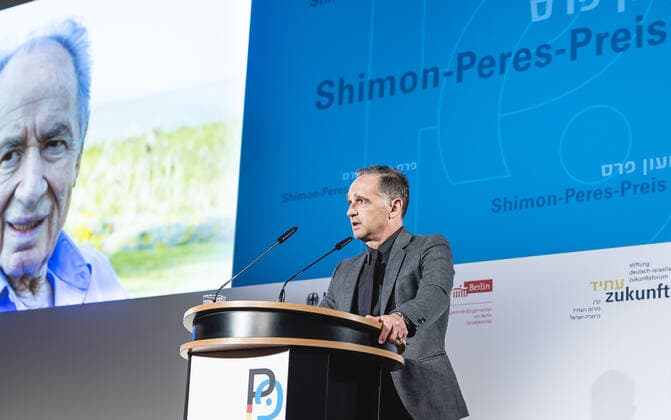Federal Foreign Minister Heiko Maas, SPD, at the award ceremony for the Shimon Peres Prize at the Rotes Rathaus Berlin, 11 08 2021 Berlin Germany Copyright: xXanderxHeinl photothek.dex