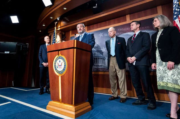 October 6, 2021, Washington, DC, United States: October 6, 2021 - Washington, DC, United States: U.S. Senator TED CRUZ (R-TX) speaking at a press conference about the Southern Border. Washington United States - ZUMAb161 20211006_zap_b161_009 Copyright: xMichaelxBrochsteinx