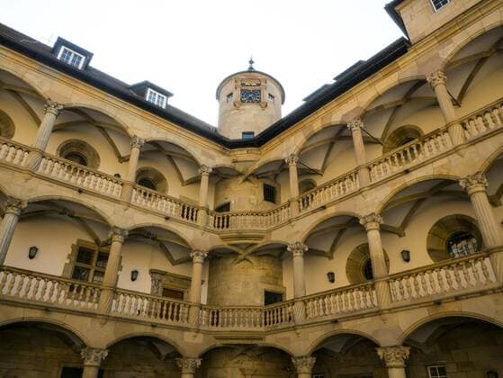  Arcade, state museum Old Castle, Stuttgart, Baden-Wuerttemberg, Germany, 13.10.2020, Copyright: xhapix Panthermedia26955151