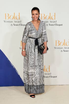 Bold Woman Award 2021 Sawsan Chebli on the red carpet at the Veuve Clicquot Bold Woman Award ceremony in the French Embassy in Berlin Copyright: xEventpressxGolejewskix