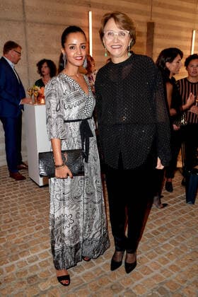 Bold Woman Award 2021 Sawsan Chebli and Anne Marie Descotes at the reception before the Veuve Clicquot Bold Woman Award ceremony at the French Embassy in Berlin Copyright: xEventpressxGolejewskix