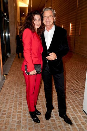 Bold Woman Award 2021 Florian Langenscheidt with girlfriend Andrea Bury at the reception before the Veuve Clicquot Bold Woman Award ceremony at the French Embassy in Berlin. Copyright: xEventpressxGolejewskix