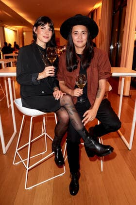 Bold Woman Award 2021 Lucie Herrmann and Diana Kinnert at the reception after the presentation of the Bold Woman Award by Veuve Clicquot at the French Embassy in Berlin Copyright: xEventpressxGolejewskix