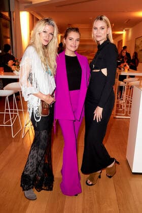 Bold Woman Award 2021 Mia Florentine Weiss, Marie von den Benken and Carolin Niemczyk from Glasperlenspiel at the reception after the Veuve Clicquot Bold Woman Award ceremony at the French Embassy in Berlin. Copyright: xEventpressxGolejewskix