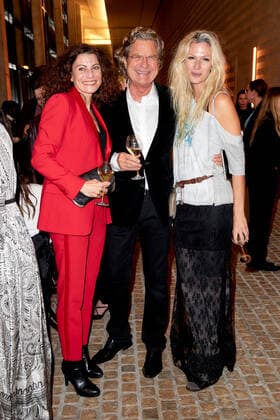 Bold Woman Award 2021 Florian Langenscheidt with girlfriend Andrea Bury and Mia Florentine Weiss at the reception before the Veuve Clicquot Bold Woman Award ceremony at the French Embassy in Berlin. Copyright: xEventpressxGolejewskix