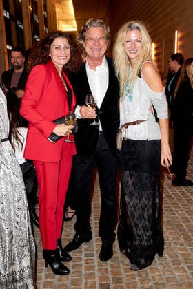 Bold Woman Award 2021 Florian Langenscheidt with girlfriend Andrea Bury and Mia Florentine Weiss at the reception before the Veuve Clicquot Bold Woman Award ceremony at the French Embassy in Berlin. Copyright: xEventpressxGolejewskix