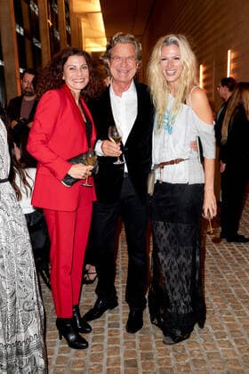Bold Woman Award 2021 Florian Langenscheidt with girlfriend Andrea Bury and Mia Florentine Weiss at the reception before the Veuve Clicquot Bold Woman Award ceremony at the French Embassy in Berlin. Copyright: xEventpressxGolejewskix