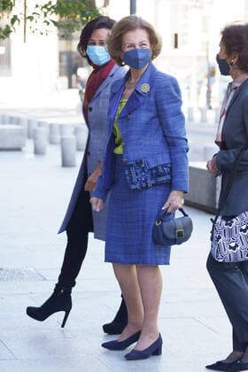 Queen Sofia Attends A meeting In Madrid, Spain Queen Sofia arrives at a meeting of the International Circle, organ of the Queen Sofia School of Music, on October 7, 2021 in Madrid, Spain. Madrid Spain gonzalez-notitle211007_npyY3  Copyright: xOscarxGonzalezx