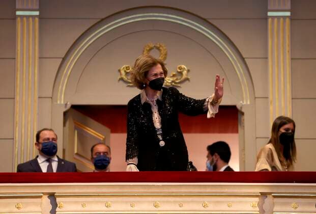 Entertainment Bilder des Tages Spain s Emeritus Queen Sofia (C) attends a concert on occasion of the inauguration of the academic course of the Queen Sofia Superior School of Music in Madrid, Spain, 07 October 2021. Spain s Emeritus Queen Sofia attends a concert on occasion of the inauguration of the academic course of the Queen Sofia Superior School of Music !ACHTUNG: NUR REDAKTIONELLE NUTZUNG!  Copyright: xJUANJOxMARTINx GRAF7909 20211007-19a840373a380a65dc8acea169f9d4facfa4bc85