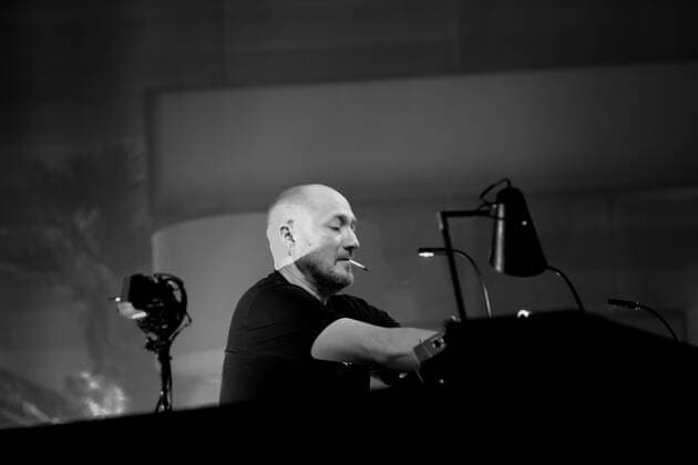 Paul Kalkbrenner at a concert at the Verti Music Hall in Berlin, 8 October 2021 photo black and white converted Paul Kalkbrenner in Berlin