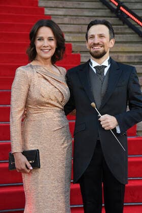 Desiree Nosbusch, Cornelius Meister at the Opus Klassik 2021 at the Konzerthaus am Gendarmenmarkt in Berlin on 10 10 2021