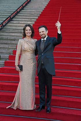 Desiree Nosbusch, Cornelius Meister at the Opus Klassik 2021 at the Konzerthaus am Gendarmenmarkt in Berlin on 10 10 2021