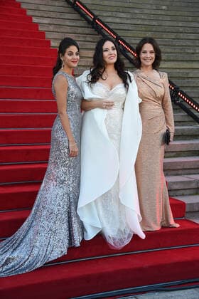 Fatma Said, Sonya Yoncheva, Desiree Nosbusch at the Opus Klassik 2021 at the Konzerthaus am Gendarmenmarkt in Berlin on 10 10 2021