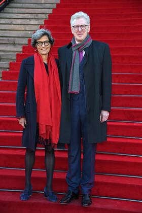 Theo Koll with his wife Franziska Castell at the Opus Klassik 2021 at the Konzerthaus am Gendarmenmarkt in Berlin on 10 10 2021