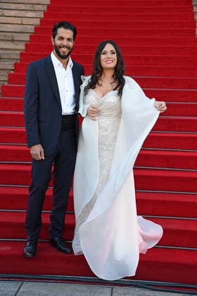 Sonya Yoncheva with husband Domingo Hindoyan at Opus Klassik 2021 at the Konzerthaus am Gendarmenmarkt in Berlin on 10 10 2021