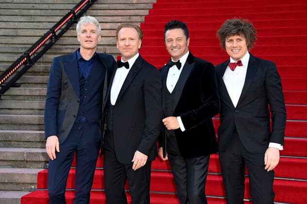 Martin Fröst, Daniel Hope, Piotr Beczala and Joolz Gale at the Opus Klassik 2021 award ceremony at the Konzerthaus am Gendarmenmarkt Berlin, 10 10 2021 Foto:xF.xKernx xFuturexImage