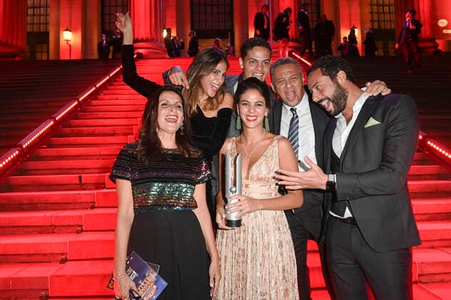 Fatma Said with family members Nivert, Aischa, Achmed, Hassan and Marouan at the Opus Klassik 2021 award ceremony at the Konzerthaus am Gendarmenmarkt Berlin, 10 10 2021 Foto:xF.xKernx xFuturexImage