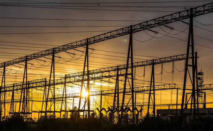 Nürensdorf, Schweiz - 25. September 2021: Das Umspannwerk im zürcherischen Brütten gehört zum Energiekonzern Axpo.