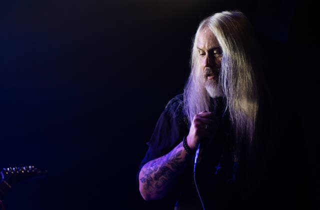 Grand Rezerva Malmo, Sweden. 08th, October 2021. The Swedish rock band Grand Rezerva performs a live concert at Kulturbolaget in Malmoe. Here vocalist Michael C. Svensson is seen live on stage. Malm? Sweden  Copyright: xGonzalesxPhoto JoexMillerx