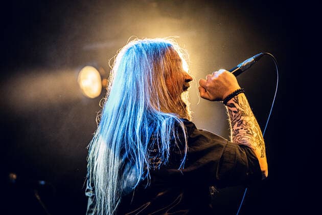 Grand Rezerva Malmo, Sweden. 08th, October 2021. The Swedish rock band Grand Rezerva performs a live concert at Kulturbolaget in Malmoe. Here vocalist Michael C. Svensson is seen live on stage. Malm? Sweden  Copyright: xGonzalesxPhoto JoexMillerx