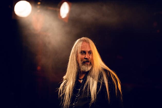 Grand Rezerva Malmo, Sweden. 08th, October 2021. The Swedish rock band Grand Rezerva performs a live concert at Kulturbolaget in Malmoe. Here vocalist Michael C. Svensson is seen live on stage. Malm? Sweden  Copyright: xGonzalesxPhoto JoexMillerx