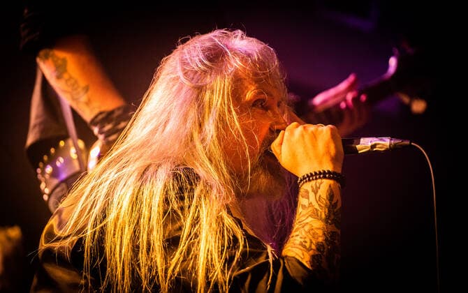 Grand Rezerva Malmo, Sweden. 08th, October 2021. The Swedish rock band Grand Rezerva performs a live concert at Kulturbolaget in Malmoe. Here vocalist Michael C. Svensson is seen live on stage. Malm? Sweden  Copyright: xGonzalesxPhoto JoexMillerx