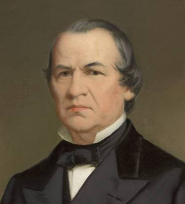 Andrew Johnson, 17th President of the United States, became president on Abraham Lincoln s assassination of April 15, 1965 and barely served out his term until 1869. Washington Bogart Cooper s presidential portrait is believed to have been painted during Johnson s term of office. Cropped detail from the Cooper s painting (BSIC_2020_12_51) PUBLICATIONXNOTxINxCANxCHNxFRAxITAxJPNxNORxPOLxRUSxESPxUKxUSA