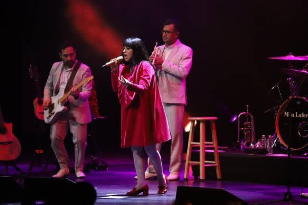 October 13, 2021, Brooklyn, New York, USA: Mon Laferte is a Chilean singer-songwriter based in Mexico. Tonight she presented her new album called Six and also sang all her famous songs.  Copyright: xJosexFranciscox